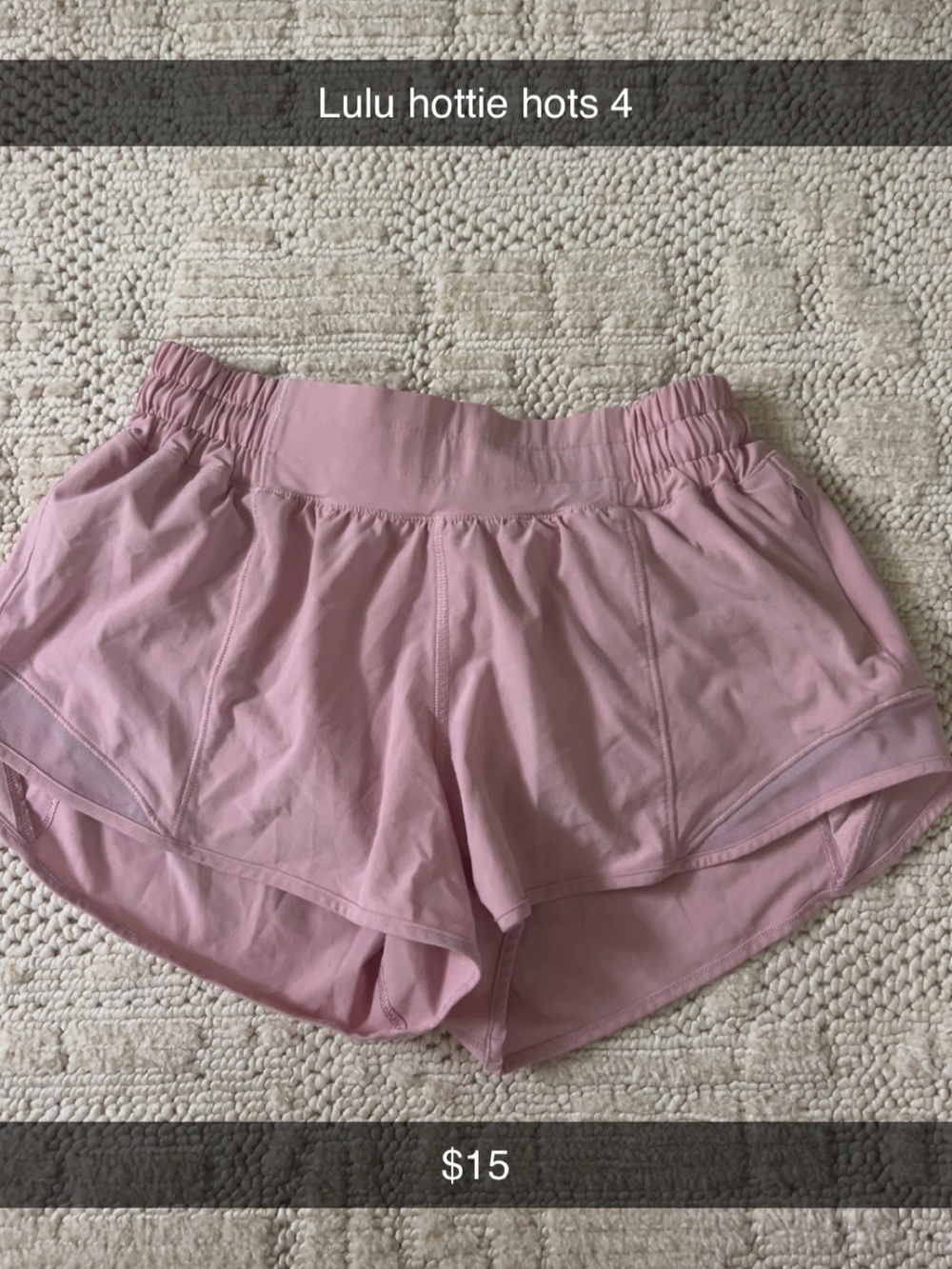 lululemon Pink Hottie Hots, 2.5 inch low rise